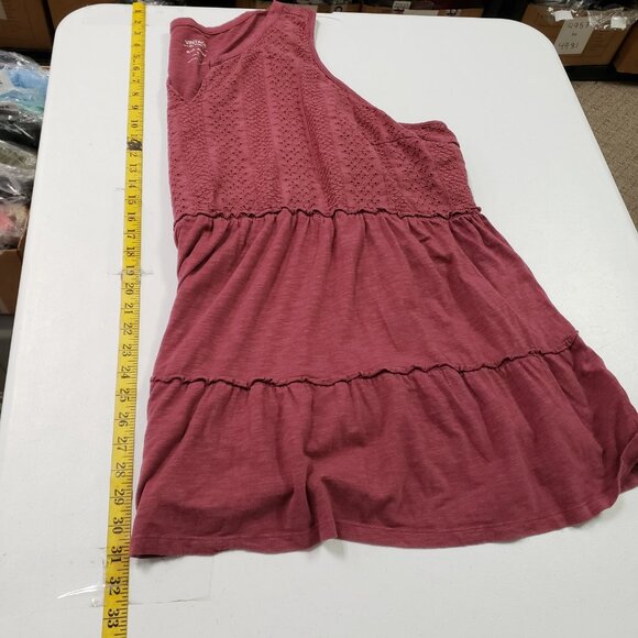 Torrid Womens Sleeveless Eyelet Babydoll Top Size 6X Red Boho Stretch Island - Picture 7 of 9